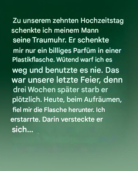 Ich denke, dass sein einfaches Jubiläums-Geschenk keine große Bedeutung hat – genau das, was ich im wahrsten Sinne des Wortes herausgefunden habe