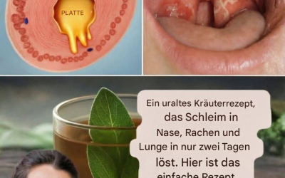 Traditionelles Kräuterheilmittel zur Entfernung von Schleim aus Nase, Rachen und Lunge in nur 2 Tagen