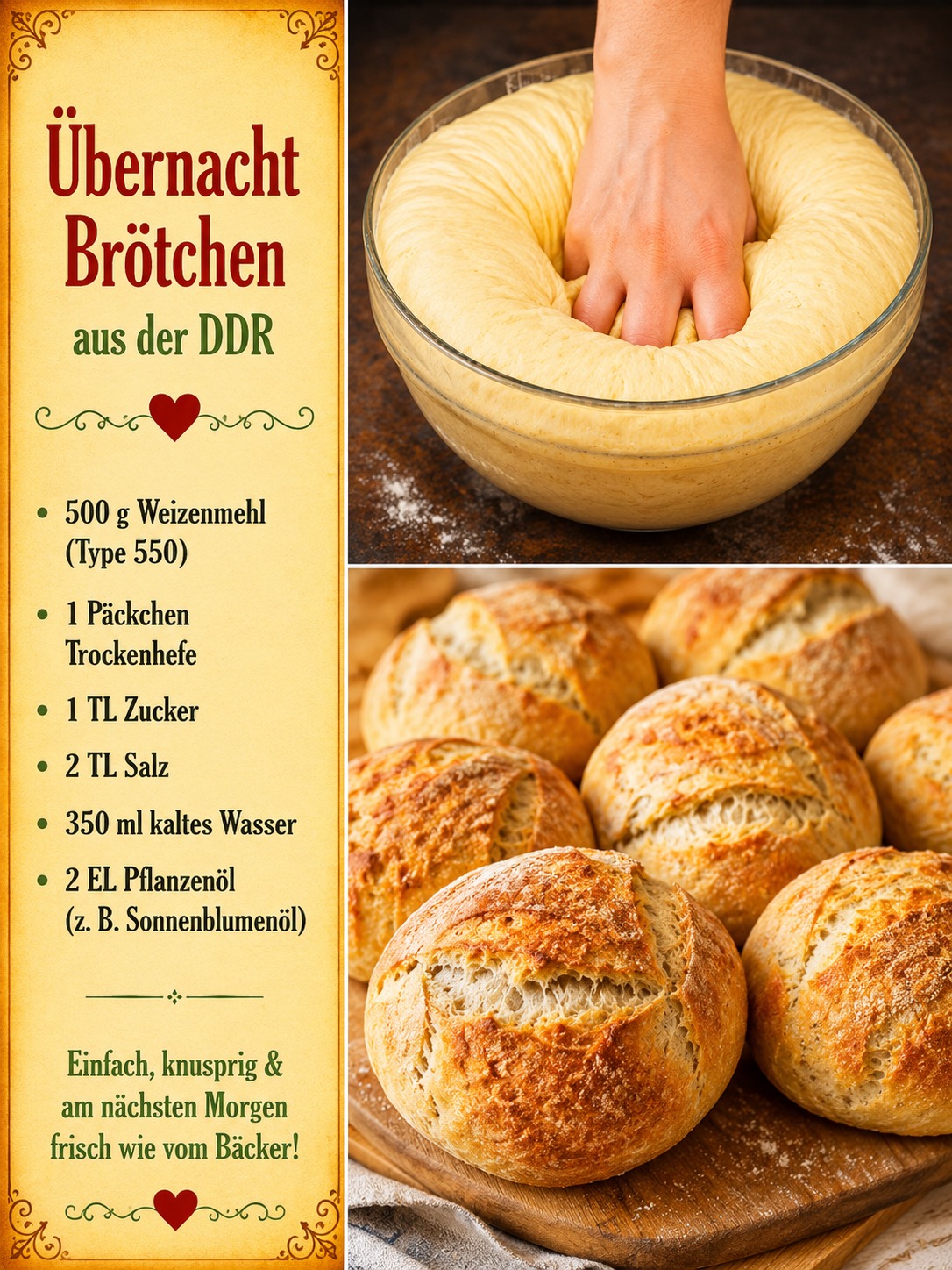 Einfache und köstliche DDR-Brötchen, das leckerste Rezept überhaupt