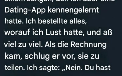 Ein Date, ein Abend, eine Lektion, die ich nie vergessen werde