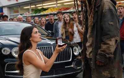 Vor einem Supermarkt entstand ein Moment, den niemand erwartet hatte