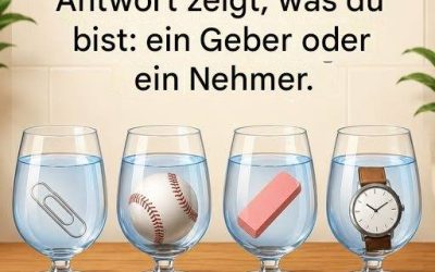 Welches Glas enthält mehr Wasser?