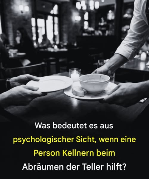 Was die Psychologie darüber verrät, wenn jemand dem Kellner beim Abräumen des Tisches hilft.