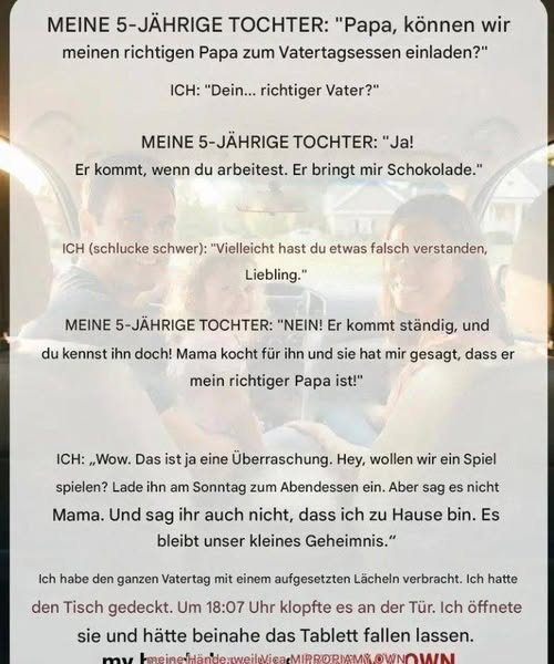 Die unerwartete Frage meiner Tochter hat unsere Pläne für den Vatertag verändert!