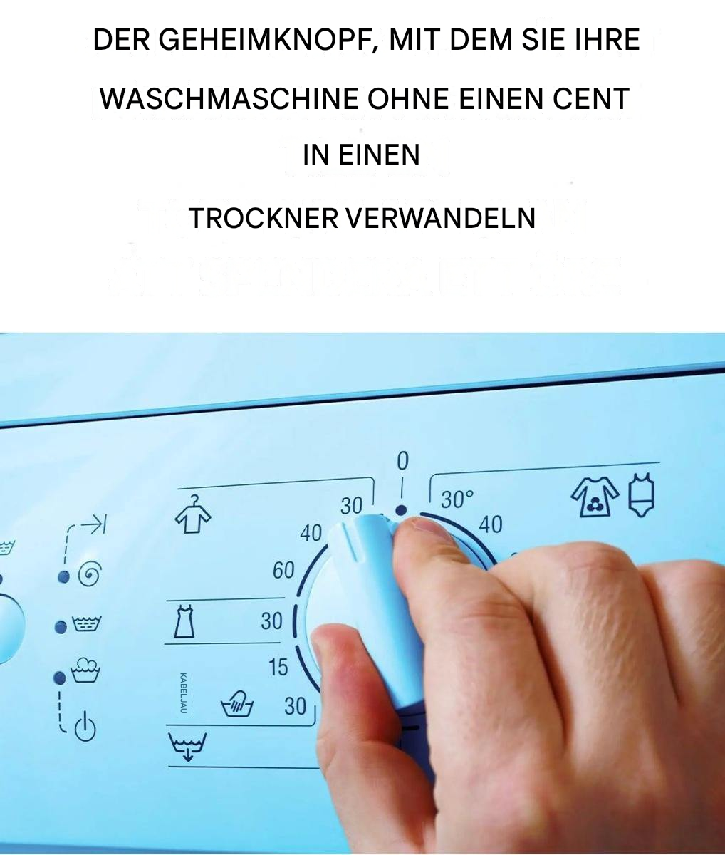 Trocknen Sie Ihre Wäsche direkt in der Waschmaschine: ein Trick, der den Trockner ersetzt.