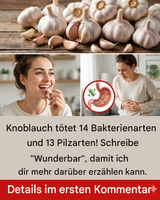 Knoblauch: Das natürliche Antibiotikum, das Infektionen bekämpft.