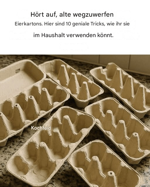 Werfen Sie keine alten Eierkartons mehr weg! Hier sind 10 clevere Tricks, wie Sie sie zu Hause wiederverwenden können.