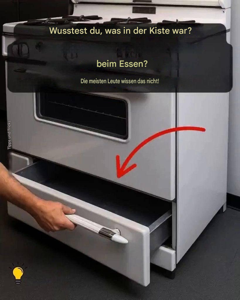 Wissen Sie, wozu die Schublade unter dem Herd eigentlich dient? Nur wenige Menschen wissen das!