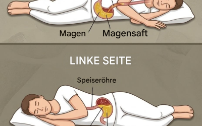 Welchen Risiken geht man ein, wenn man auf der rechten Seite schläft?