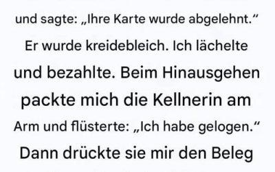Ein unvergessliches Datum: Wie eine einfache Geste der Freundlichkeit alles veränderte