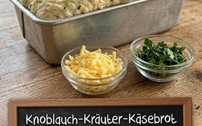 Knoblauch Kräuter Käsebrot in 3 Minuten