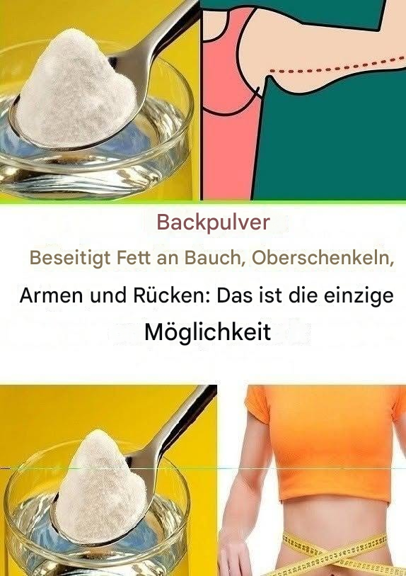 3 Rezepte mit Backpulver zum Verbrennen von Bauchfett