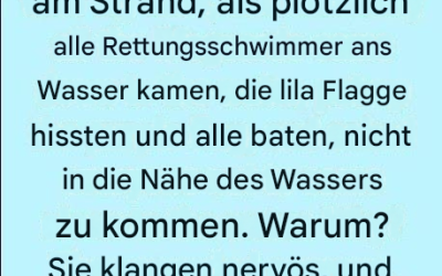 Warum Sie möglicherweise eine lila Flagge am Strand wehen sehen