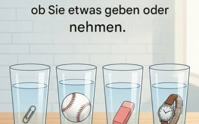 Welches Glas enthält das meiste Wasser? Ihre Antwort verrät, ob Sie großzügig oder egoistisch sind.