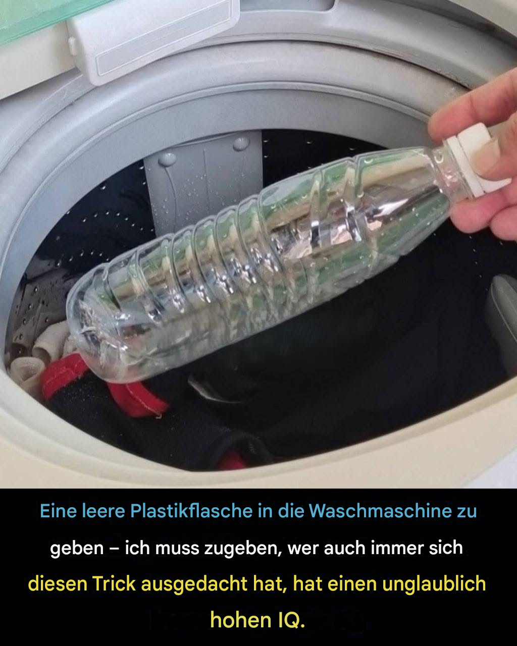 Genialer Wäschetrick: Warum das Hineinlegen einer leeren Plastikflasche in die Waschmaschine Zeit und Mühe sparen kann