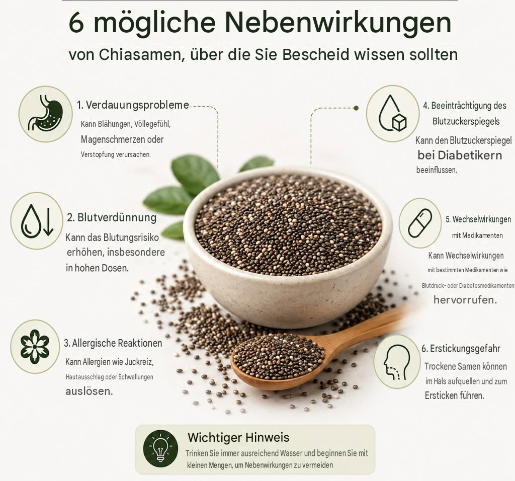 6 mögliche Nebenwirkungen von Chiasamen, über die Sie Bescheid wissen sollten