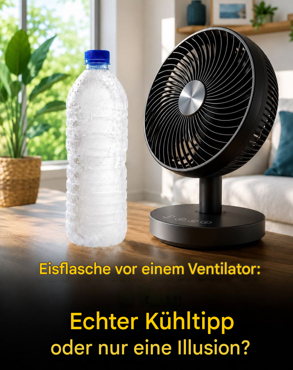 Hitzewelle: Was bringt es wirklich, eine gefrorene Flasche vor einen Ventilator zu stellen?