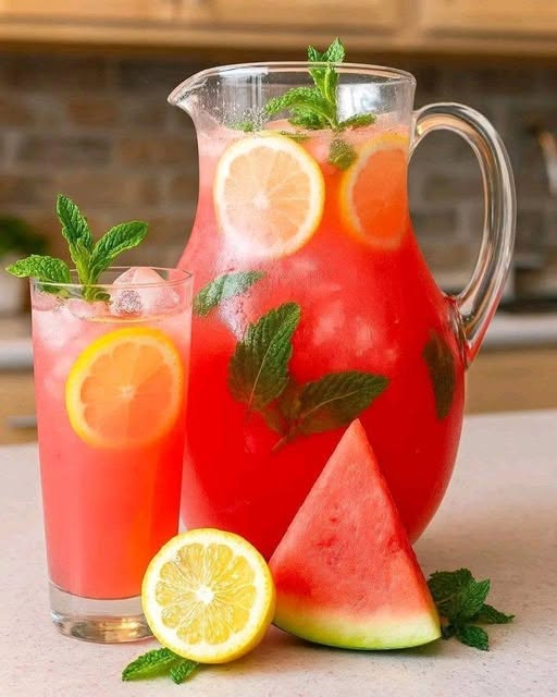 Wassermelonen-Limonade: Das perfekte Sommergetränk – erfrischend, durstlöschend und von Natur aus reich an Vitamin C und