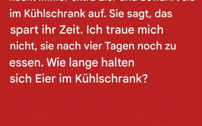 Tipp, um Eier frisch zu halten