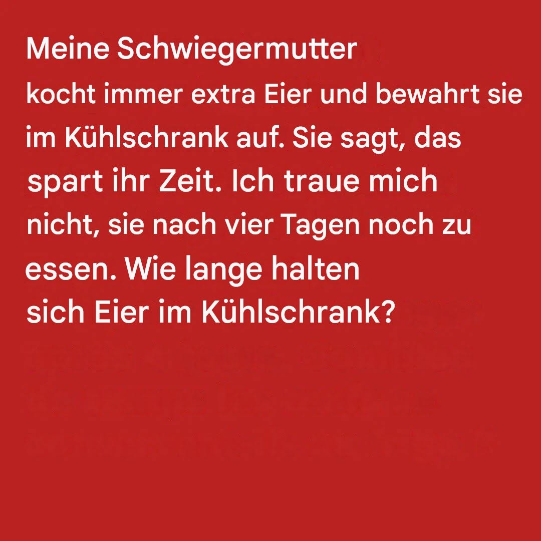 Tipp, um Eier frisch zu halten