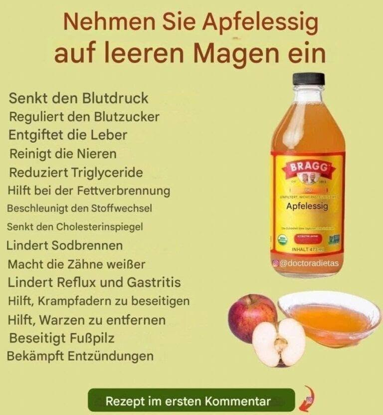 Erfahren Sie mehr über die vielen gesundheitlichen Vorteile von Apfelessig. Sie werden begeistert sein