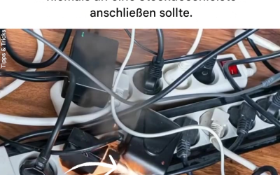 Die Risiken im Zusammenhang mit der Verwendung einer Steckdosenleiste